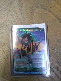 Dragon Ball Z Broly, Bestial Rage Vic Mignogna Signed Trading Card JSA CERT - Image 1