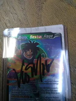 Dragon Ball Z Broly, Bestial Rage Vic Mignogna Signed Trading Card JSA CERT - Image 2