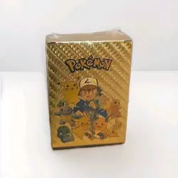 110 Pcs Sealed Pokemon Foil Gold Cards Pack Tcg GX Fan Art - Image 1
