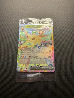 Pokemon TCG Leafeon EX Prismatic Evolution Stamped Promo Sealed Card - Image 1