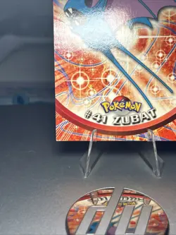#41 Zubat Topps Non Holo Red Logo Pokemon Card TV Animation Edition - Image 5