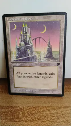 CATHEDRAL OF SERRA Magic the Gathering MTG Land 1995 Collector Trading Card TCG - Image 1