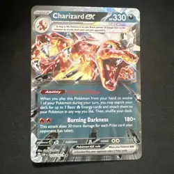 Charizard ex Pokemon TCG Card Burning Darkness Ability - Image 1