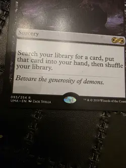 *P R 0 X Y* Mtg Magic The Gathering Demonic Tutor Trading Card *P R 0 X Y* - Image 2