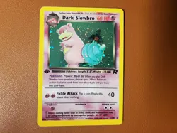DARK SLOWBRO Pokemon Card - WOTC - 1st Edition - Team Rocket - 12/82 HOLO LP - Image 1