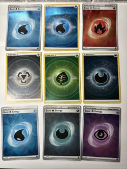 9 Holo Energy Lot English Pokemon Card TCG - Image 1