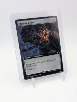MTG - Basilisk Collar - Extended Art Rare #595 - CL: Battle for Baldur's Gate NM - Image 1