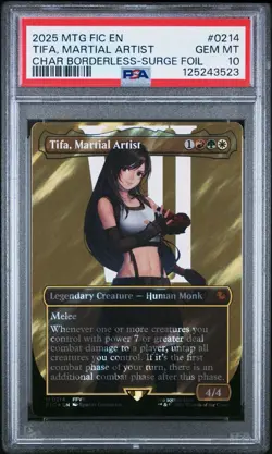 PSA 10 MTG FINAL FANTASY SURGE FOIL COMMANDER #0214 TIFA, MARTIAL ARTIST 2025 - Image 1