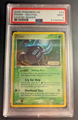 2006 Pokemon EX Legend Maker 24 Pinsir Reverse Foil PSA 9 Mint - Image 1
