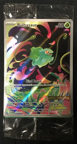 Bulbasaur 133/132 Mega Evolution Enhanced Box Topper Stamp Promo Sealed POKEMON - Image 1