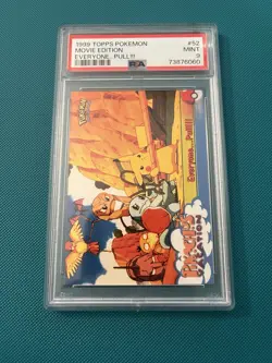 Everyone Pull [Foil] #52 Pokemon 1999 Topps Movie PSA Mint 9 - Image 2