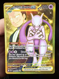 Pokemon TCG Scarlet & Violet Destined Rivals Team Rocket’s Mewtwo ex 240/182 - Image 1