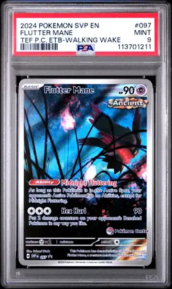 2024 POKEMON SVP EN-SV BLACK STAR PROMO #097 FLUTTER MANE PSA 9 - Image 1