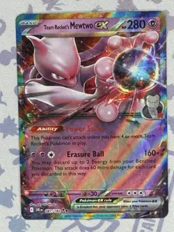 Pokemon TCG Team Rocket's Mewtwo EX Destined Rivals 081/182 NM - Image 1