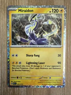 Pokemon TCG - Miraidon - 003/015 - McDonald's Promos 2024 - LP Holo Rare - Image 1