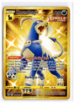 2021 TCG Pokemon #179 Houndoom 179/163 Full Art Secret Rare Battle Stlyes - Image 1