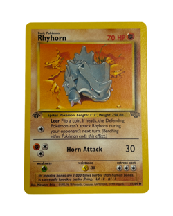 Pokemon Tcg Rhyhorn 61/64 1st Edition Jungle Set (NM) - Image 1