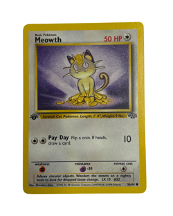 Pokemon Tcg Meowth 56/64 1st Edition Jungle Set (NM) - Image 1