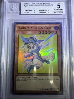 Yugioh Dark Magician Girl LART-EN019 Lost Art Promotion Ultra Rare BGS5 #7928 - Image 1