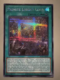 YUGIOH PRIMITE LORDLY LODE ASIA ENGLISH EDITION ROTA-AE058 SECRET RARE - Image 1