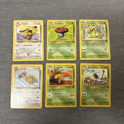Pokemon Card Lot Of 6 Jungle Unlimited Non Holo Bundle - Image 1