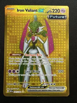 Iron Valiant ex 261/182 SV04: Paradox Rift Holo 2023 Pokemon Card Hyper Rare NM - Image 1