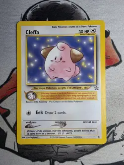 Cleffa 31 2000 Pokemon Black Star Promo Non Holo Regular HP Card - Image 1