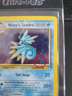 Misty's Seadra 9/132 Holo Swirl - Gym Heroes Set - Pokemon Card - Excellent - Image 3