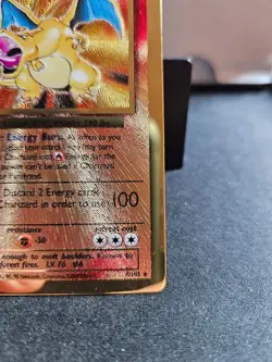 Pokemon Celebrations Gold Metal Charizard Card 4/102 Premium Collection - Image 4