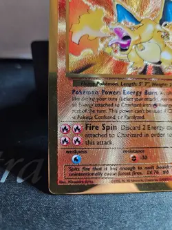 Pokemon Celebrations Gold Metal Charizard Card 4/102 Premium Collection - Image 5