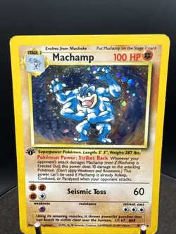 Machamp 8/102 1st Edition Cosmos Holo Exclusive Base Set Pokemon Card - Image 2