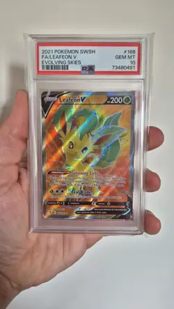 PSA 10 Leafeon V 166/203 Evolving skies FA Pokemon Card Gem Mint TCG - Image 1