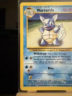 WARTORTLE - 42/102 Base Set WotC LP/MP - Regular Uncommon - Pokemon TCG Card - Image 2