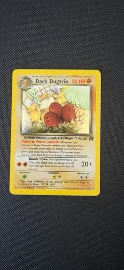 Pokemon Dark Dugtrio TCG Team Rocket Holo Card 6/82 NM - Image 1