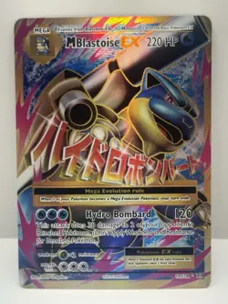 Pokemon TCG Mega-Blastoise-EX Evolutions Holo Full Art Ultra Rare Card 102/108 - Image 1