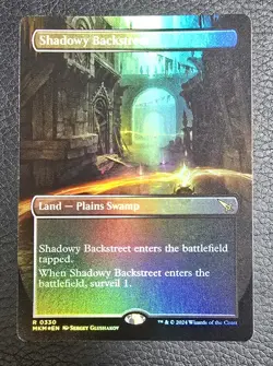 Shadowy Backstreet (Borderless) Murders at Karlov Manor Foil MTG NM Magic Card - Image 1