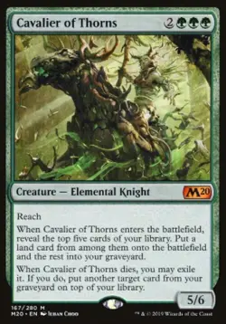 MTG Cavalier of Thorns Core Set 2020 167/280 Regular Mythic - Image 1