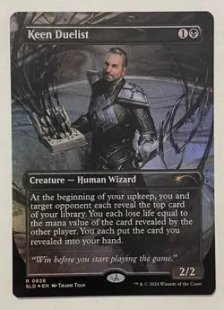 Keen Duelist Borderless Rainbow Foil - Secret Lair MTG Magic the Gathering - Image 1