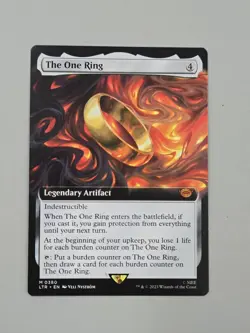 2023 Mtg Lotr Thoe One Ring Extended Art Borderless # M0380 Nm Condition - Image 1