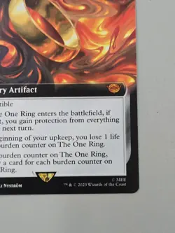 2023 Mtg Lotr Thoe One Ring Extended Art Borderless # M0380 Nm Condition - Image 4