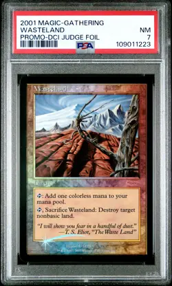 2001 MAGIC: THE GATHERING PROMO DCI JUDGE FOIL WASTELAND PSA 7 - Image 1