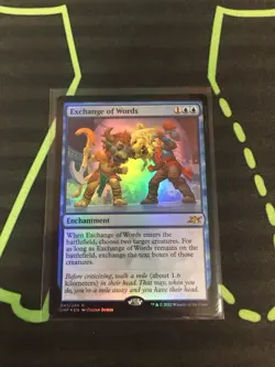 MTG Magic The Gathering Exchange Of Words Foil UNF Blue Enchantment Commander - Image 1