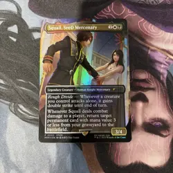 Squall, SeeD Mercenary Standard Showdown Promo Borderless FOIL Final Fantasy NM - Image 1