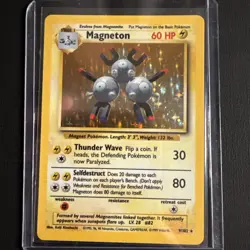 Pokemon TCG Magneton Base Set 9/102 Holo Unlimited Holo Rare - Image 1