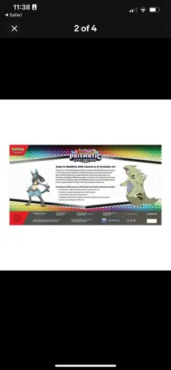 Pokemon Lucario Ex Tyranitar Ex Premium Collection Prismatic Evolution SHIPS NOW - Image 2