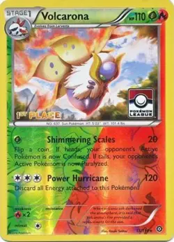 Moderately Played Volcarona - 15/114 - 1st Place League Promo Pokemon League & C - Image 1