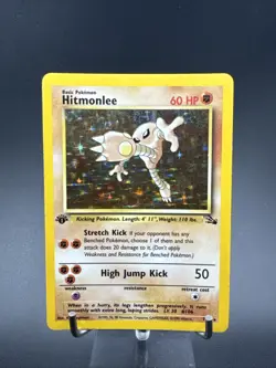 Pokemon HITMONLEE 7/62 - FOSSIL 1st EDITION - RARE Holo - Image 1