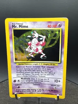 Pokemon Mr. Mime 6/64 Jungle Holofoil No Symbol Misprint Moderately Played - Image 2