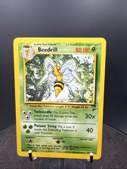 Pokemon TCG Beedrill Base Set 2 21/130 Regular Rare - Image 2