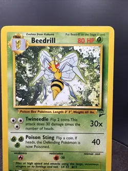 Pokemon TCG Beedrill Base Set 2 21/130 Regular Rare - Image 4